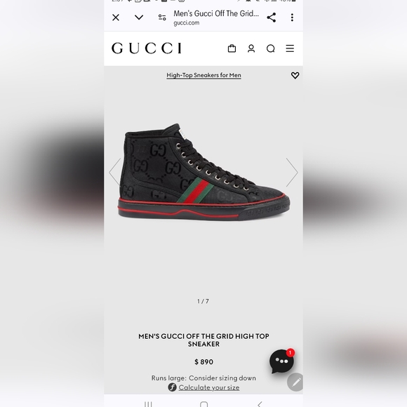 EUC Gucci Off The Grid Sneaker - Picture 5 of 10